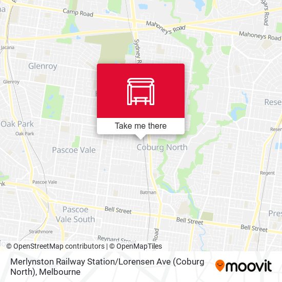 Mapa Merlynston Railway Station / Lorensen Ave (Coburg North)