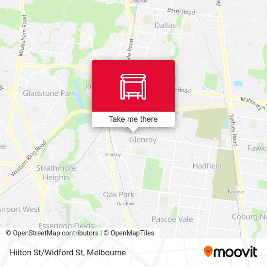 Hilton St/Widford St map