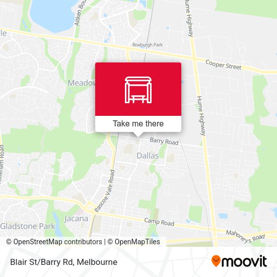 Blair St/Barry Rd map