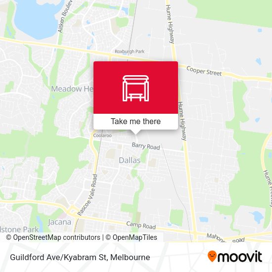 Guildford Ave/Kyabram St map