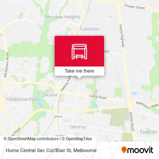 Hume Central Sec Col/Blair St map