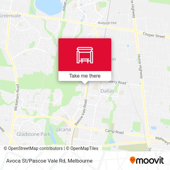 Avoca St/Pascoe Vale Rd map