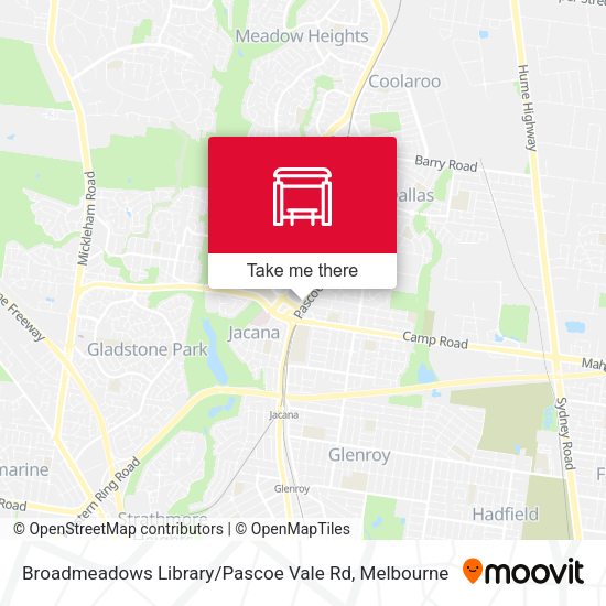 Broadmeadows Library / Pascoe Vale Rd map