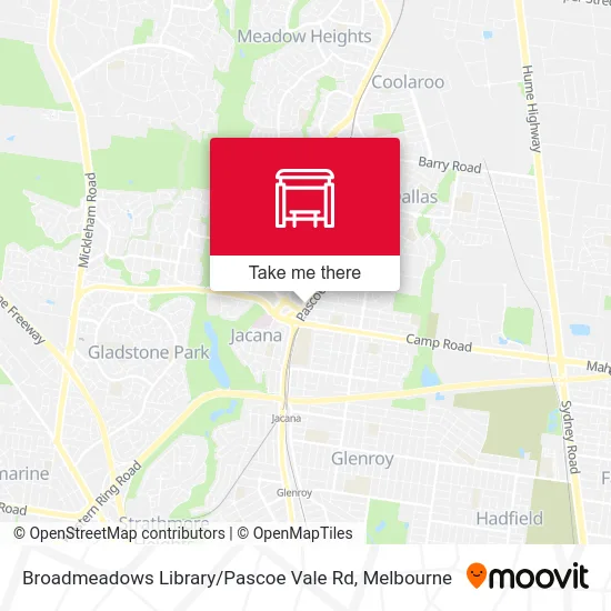 Mapa Broadmeadows Library / Pascoe Vale Rd