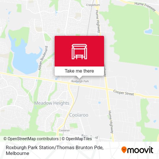 Roxburgh Park Station / Thomas Brunton Pde map