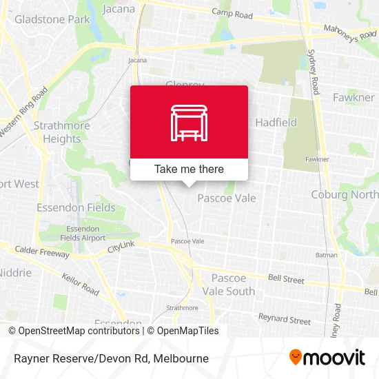 Mapa Rayner Reserve/Devon Rd