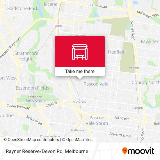 Rayner Reserve/Devon Rd map