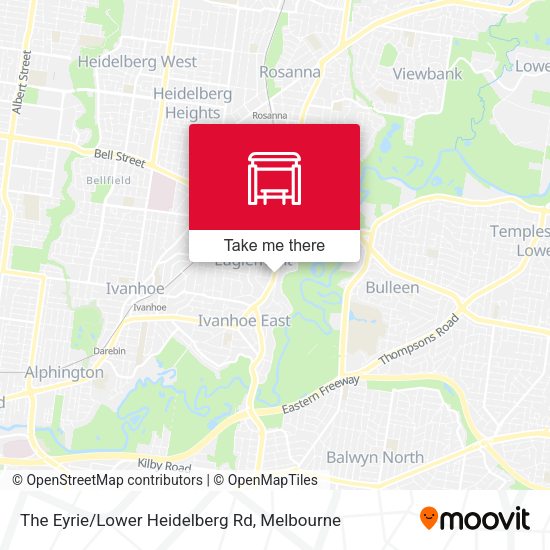 The Eyrie/Lower Heidelberg Rd map