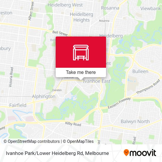 Ivanhoe Park / Lower Heidelberg Rd map