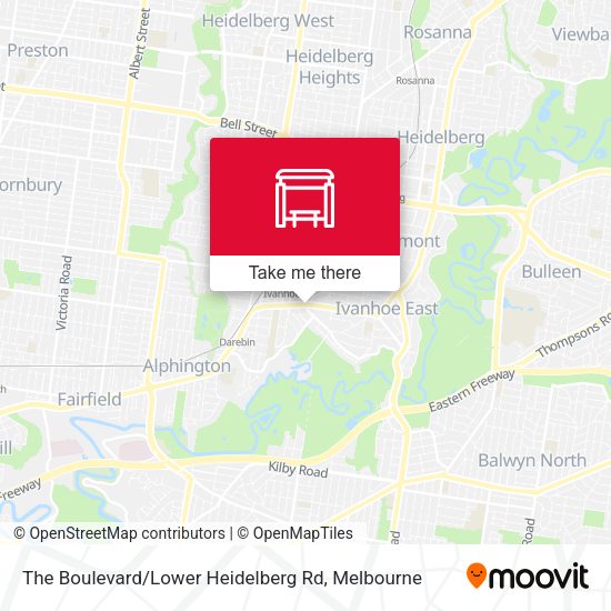 The Boulevard / Lower Heidelberg Rd map