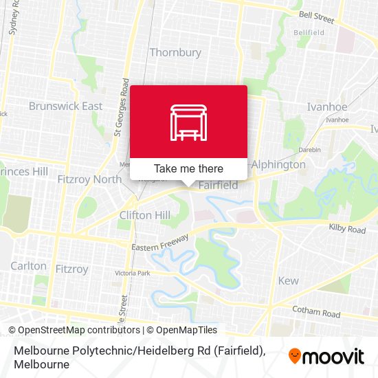 Melbourne Polytechnic / Heidelberg Rd (Fairfield) map