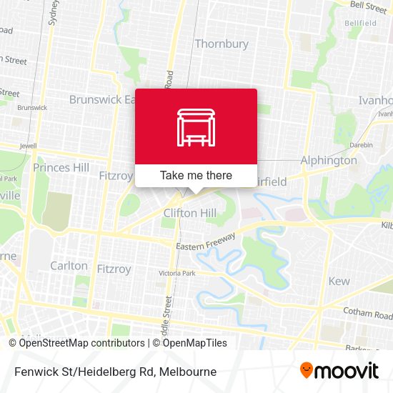 Fenwick St/Heidelberg Rd map