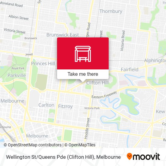 Wellington St / Queens Pde (Clifton Hill) map