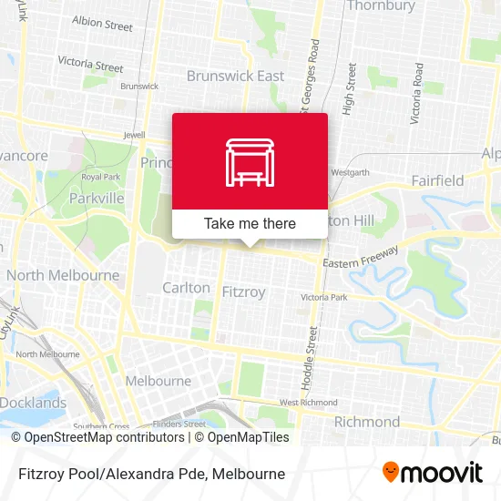 Mapa Fitzroy Pool/Alexandra Pde