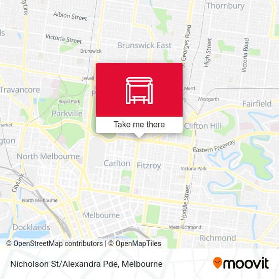 Nicholson St/Alexandra Pde map