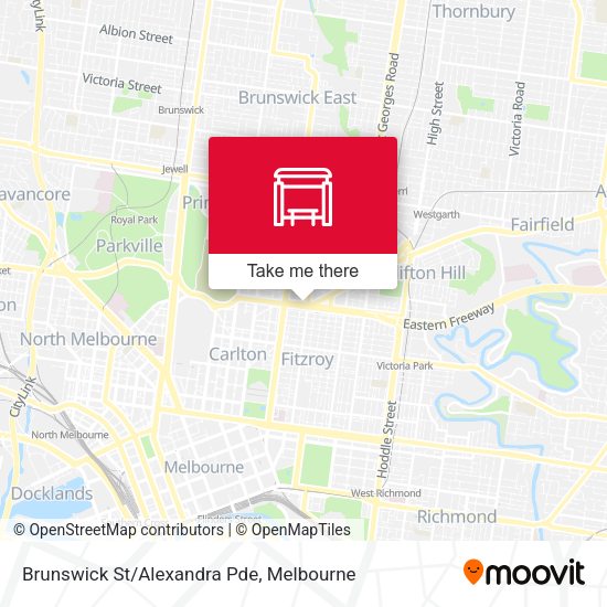 Brunswick St/Alexandra Pde map