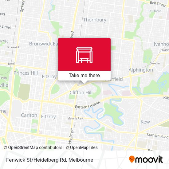 Fenwick St/Heidelberg Rd map