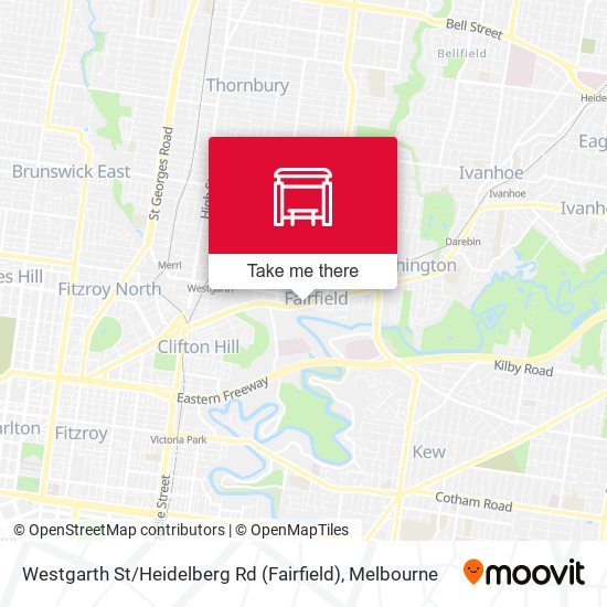 Westgarth St / Heidelberg Rd (Fairfield) map