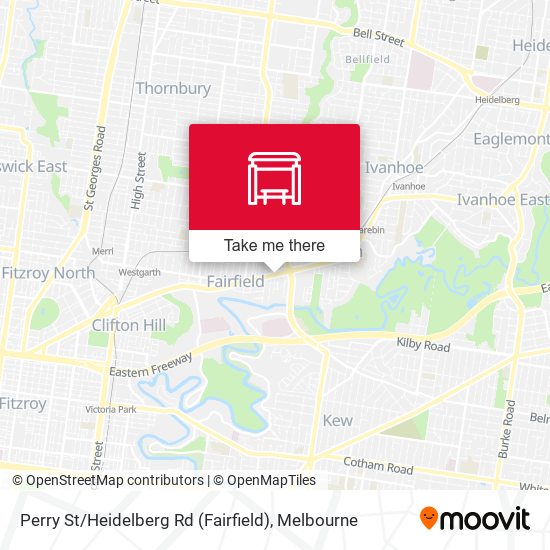 Perry St / Heidelberg Rd (Fairfield) map