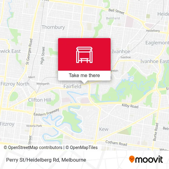 Mapa Perry St/Heidelberg Rd