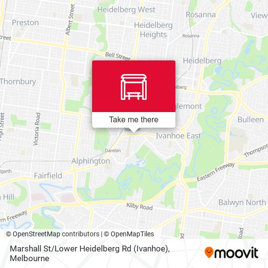 Marshall St / Lower Heidelberg Rd (Ivanhoe) map