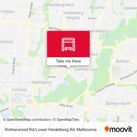 Rotherwood Rd / Lower Heidelberg Rd map