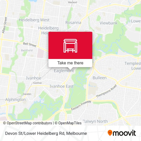 Devon St/Lower Heidelberg Rd map