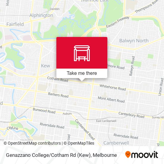 Mapa Genazzano College / Cotham Rd (Kew)