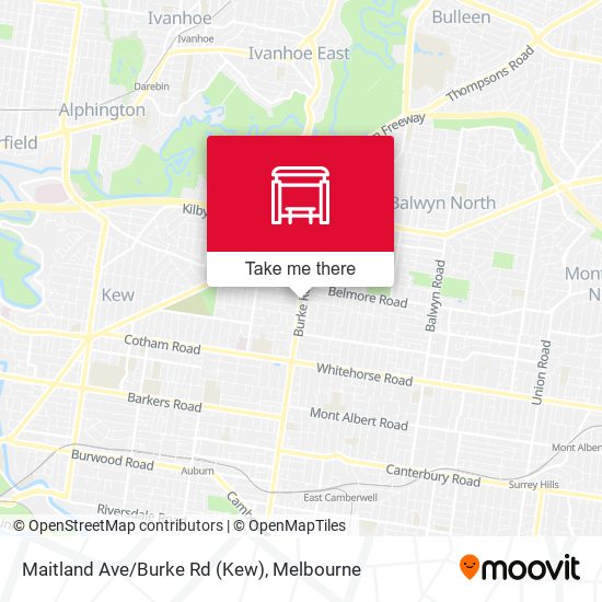 Maitland Ave/Burke Rd (Kew) map