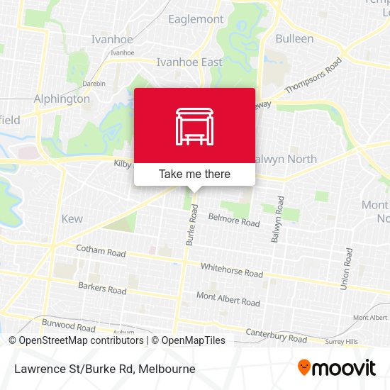 Lawrence St/Burke Rd map