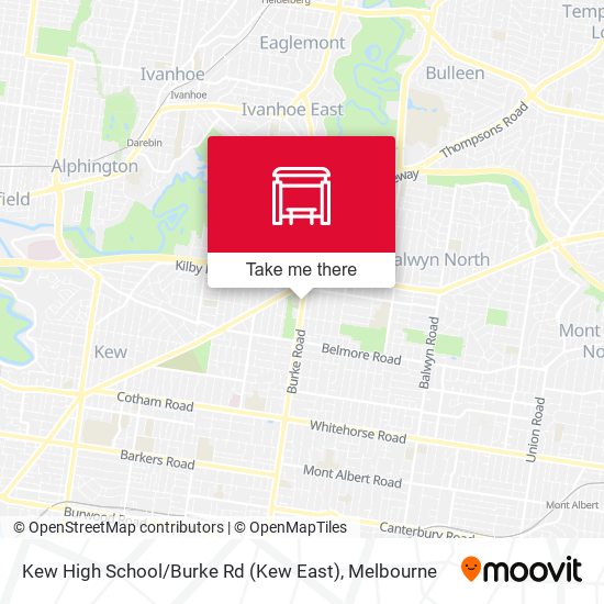 Mapa Kew High School / Burke Rd (Kew East)