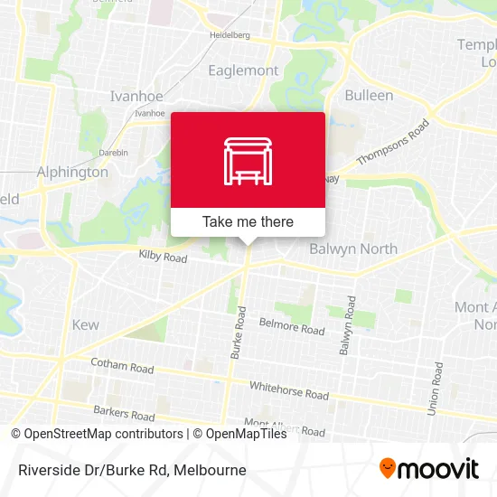 Mapa Riverside Dr/Burke Rd