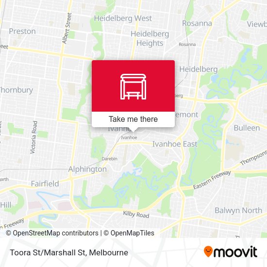 Toora St/Marshall St map