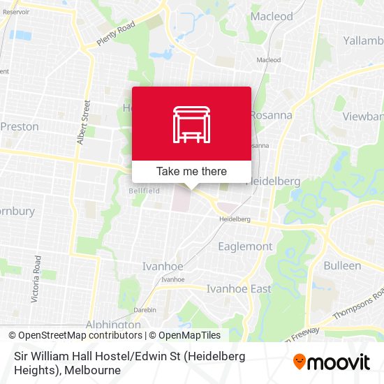 Sir William Hall Hostel / Edwin St (Heidelberg Heights) map