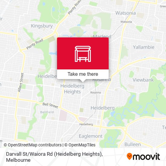 Darvall St / Waiora Rd (Heidelberg Heights) map