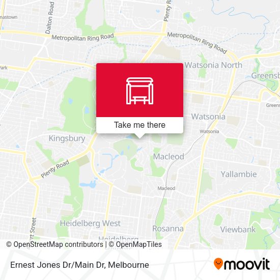Ernest Jones Dr/Main Dr map