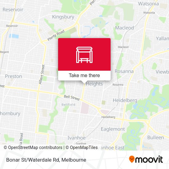 Bonar St/Waterdale Rd map