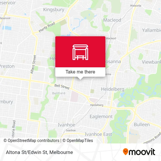 Mapa Altona St/Edwin St