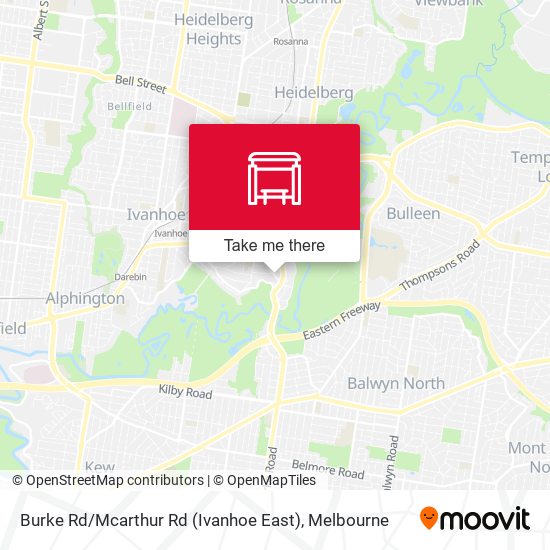 Mapa Burke Rd / Mcarthur Rd (Ivanhoe East)