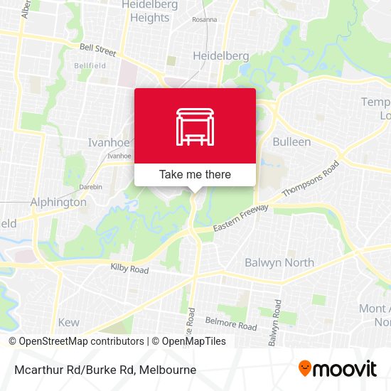 Mcarthur Rd/Burke Rd map