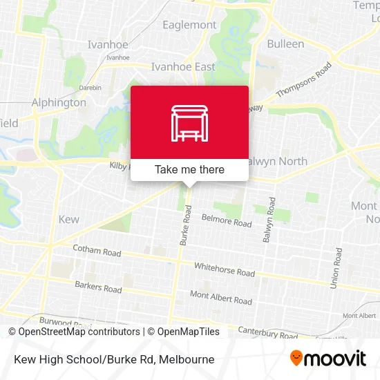 Kew High School/Burke Rd map
