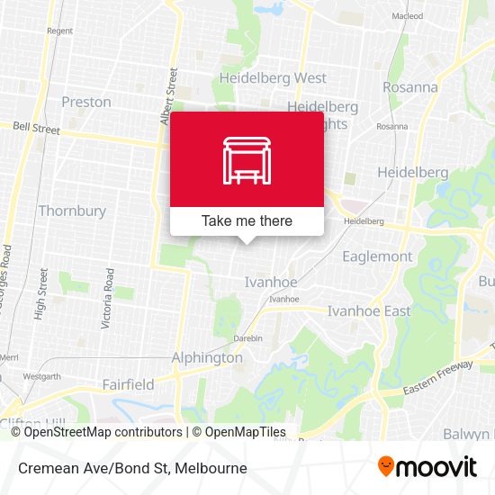 Cremean Ave/Bond St map