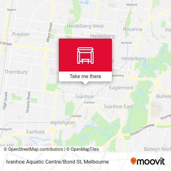 Ivanhoe Aquatic Centre/Bond St map