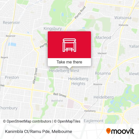 Kanimbla Ct/Ramu Pde map