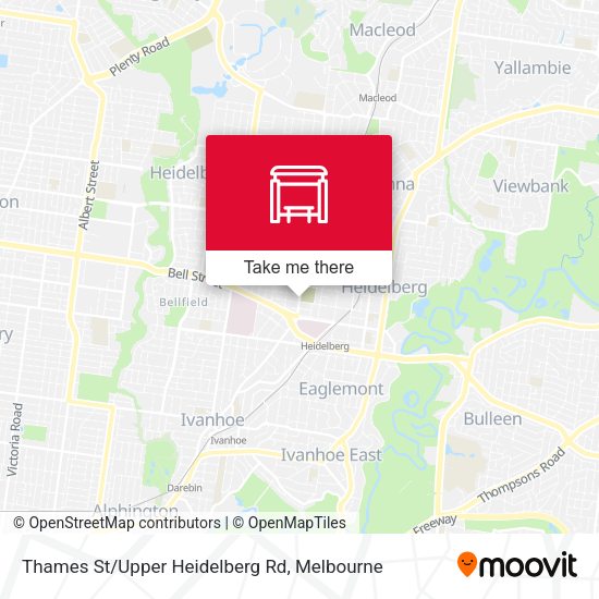 Thames St/Upper Heidelberg Rd map