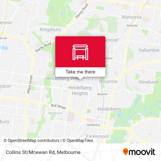 Collins St/Mcewan Rd map