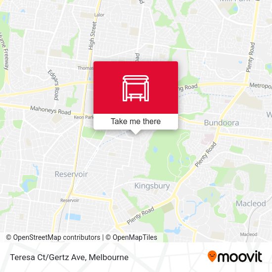 Teresa Ct/Gertz Ave map