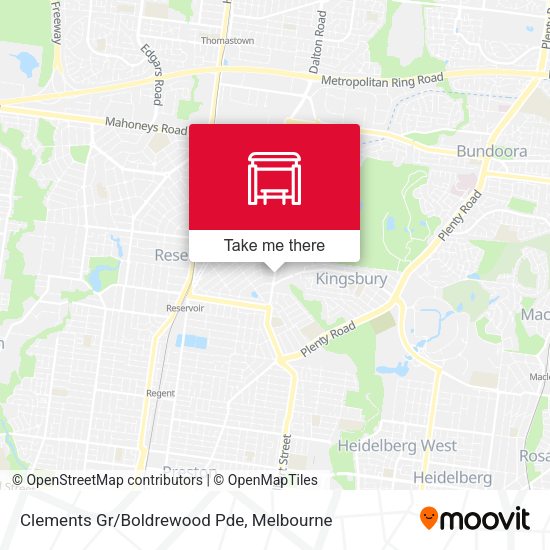 Clements Gr/Boldrewood Pde map