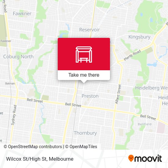 Wilcox St/High St map