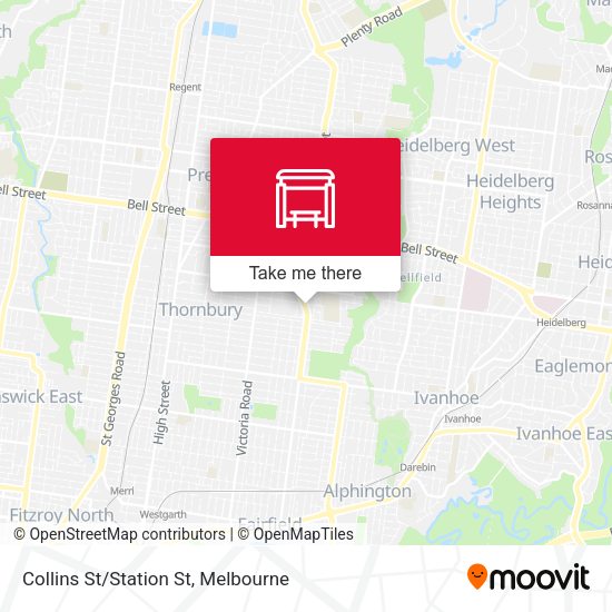 Collins St/Station St map